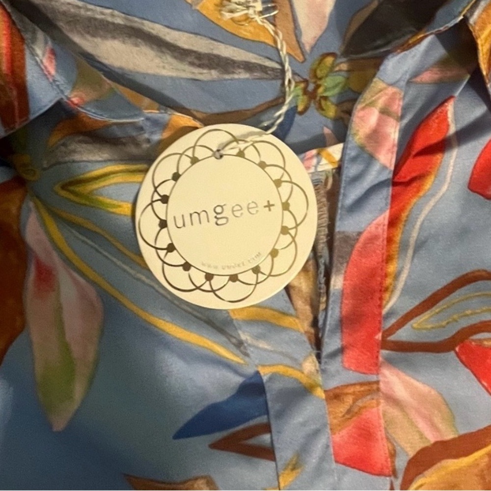 Umgee Light Blue Floral Maxi Dress with Multicolor Print Medium - Picture 5 of 11
